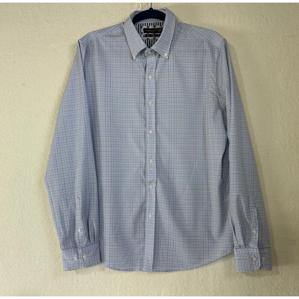 Denim & Flower Dressy Tech Long Sleeve Stretch Dress Shirt SZ Large Corpcore